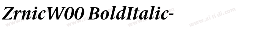 ZrnicW00 BoldItalic字体转换